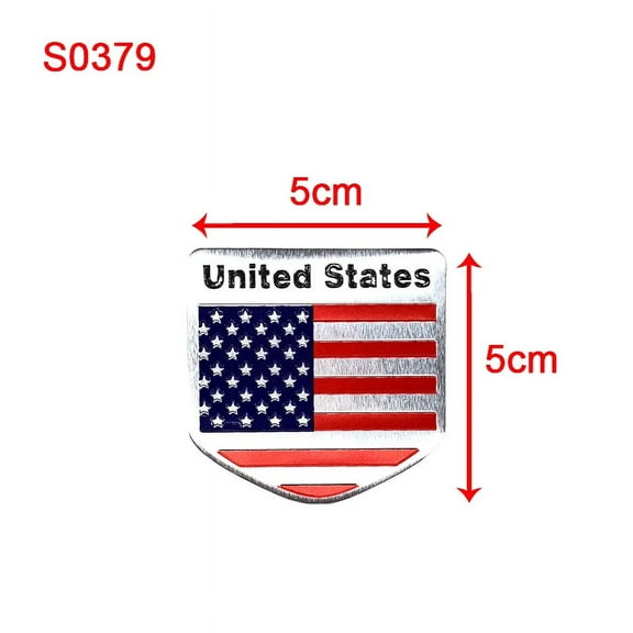 Aluminum USA United States National Flag Map Car Auto Body Stickers Automobiles Motorcycles Decorating Accessories for Phone Car