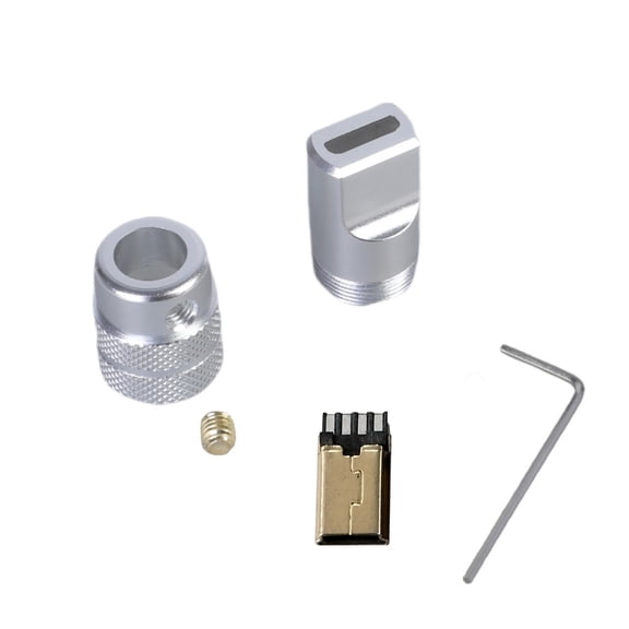 USB 5Pin Shell Case Data Cable Wire Plug Metal for Shell DIY Accessories Housing Charging Cable Repair Accessories