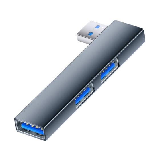 Aluminum USB C Adapter 5Gbps Transfer 3Port Hubs Space Saving Right Angles Connectors Wide Compatibility for Phone PC