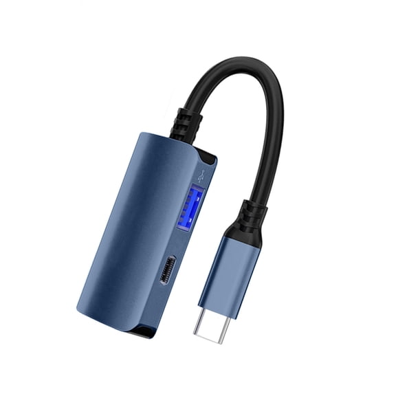 Aluminum USB C Hub Adapters with 4K Output PD65W Charging &480Mbps Data USB Splitter for Portable Gaming and Work