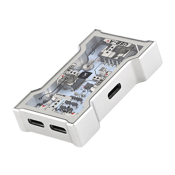 USB C Hubs With RGBs Lighting And Aluminum Alloys Frame For Laptop Fast Data Transfer And Stable Connection