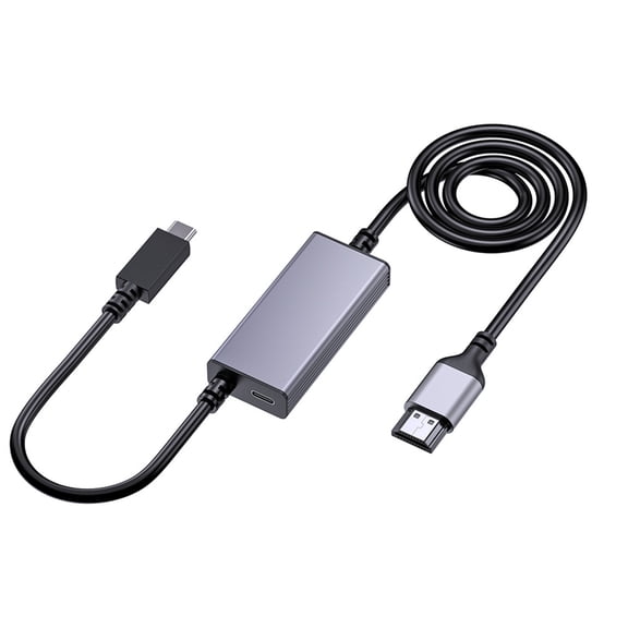 Aluminum USB C to Hdmis Adapter 4K@60Hz with Power Delivery Fast Charging Compatible for Gaming Devices Laptops