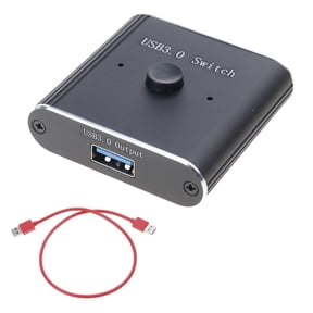 Aluminum USB Switcher 2 Computer Share 1 USB Device for Printer Keyboard Scanner