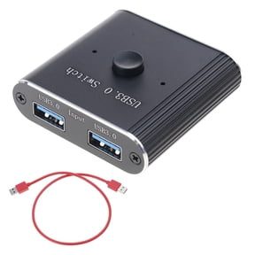 Aluminum USB Switcher 2 Computers Share 1 USB Device for Printer Keyboard Scanner with 1 USB3.0 Cable