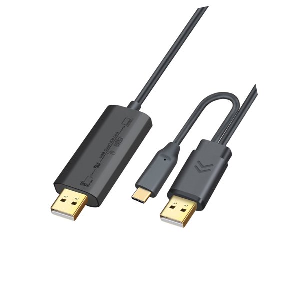 Aluminum USB Transfer Cable with Copper Cored Wire USB2.0/USB3.0 Reliabled Computer to Computer File Sharing Fast Speed