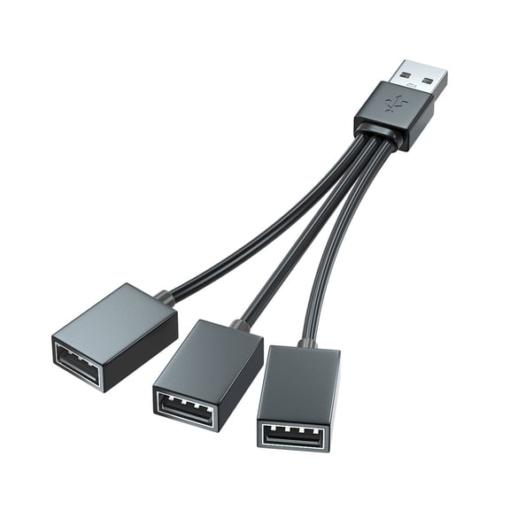 Aluminum USB2.0 Extension Hubs 1 Input 3 Output Port Adapters For Computer Laptop Mobile PowerBanks Car Chargers