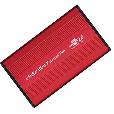 Aluminum USB2.0 To IDE Hard Disk Case 2.5'' IDE HDD Enclosure Portable Hard Disk Box Aluminum Alloy HDD Enclosure Silver Not Inclube Hard Disk