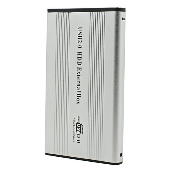 Aluminum USB2.0 To IDE Hard Disk Case 2.5'' IDE HDD Enclosure Portable Hard Disk Box Aluminum Alloy HDD Enclosure Silver Not Inclube Hard Disk