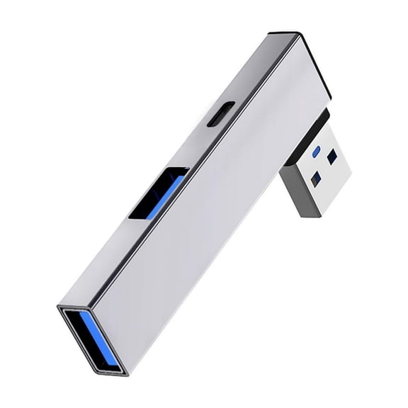 Aluminum USB3.0 Splitter USB to Type C and Double USB Expansion Port Hubs Compatible for Window Androids Devices