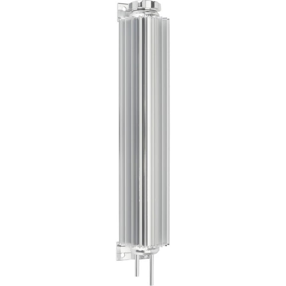 Aluminum Universal 13 Inch Finned Radiator Overflow Tank,Polished