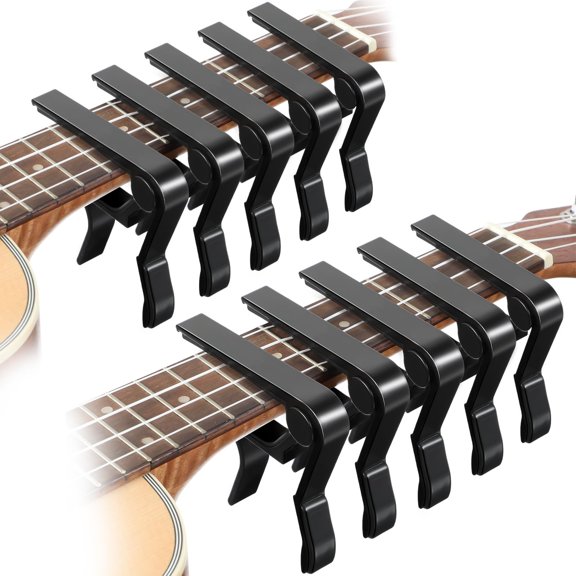 Aluminum Universal Guitar Capo Clamp 10 Pack for Electric Acoustic String Instruments