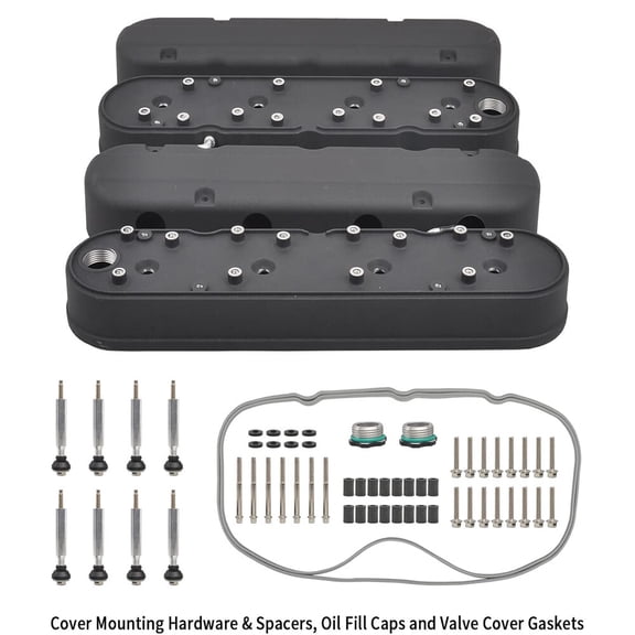 Aluminum Valve Covers with Coil Mounts w/Covers for Chevy LS LS1 LS2 LS3 LS6 LS7