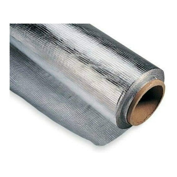 Aluminum Vapor Barrier Insulation - 300 sqft (4ft x 75ft) - 8 Mil Reflective Sauna Waterproof Membrane - Solid, Non-Perforated Roll for Moisture Control