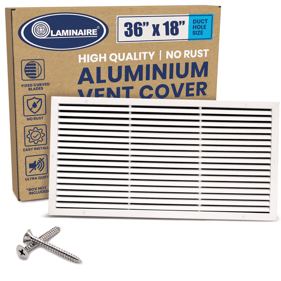 Aluminum Vent Cover 36 x 18 Return Air Grille - Rustproof, 1-Pack
