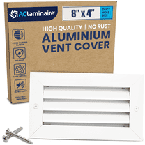 Vent Cover 8 x 4 Aluminum Return Air Grille - Rustproof, 1-Pack [9.6" x 5.6" Face]