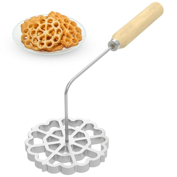 Aluminum Waffle Iron Mold, 4.7 Inch Bunuelos Maker for Baking Delicious Waffle Rosettes