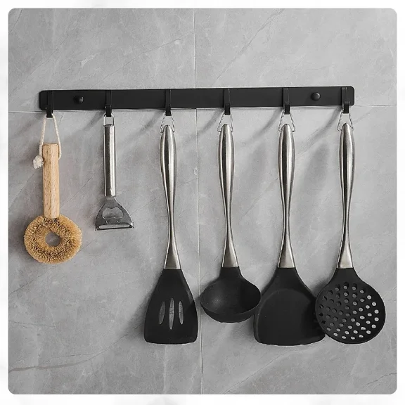Aluminum Wall Mounted Coat Hook Wall Hanging Hook Punching Adhesive Towel Rack Coat Rack Organizer Hook Towel Rack CoatOrganizer