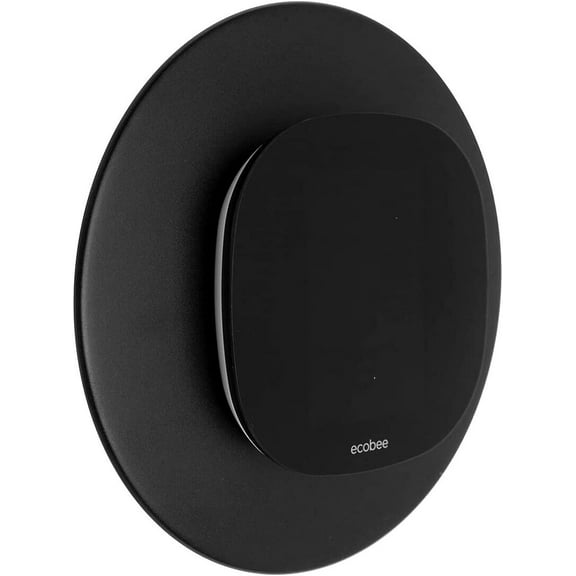 Aluminum Wall Trim Plate Mount for Ecobee 3 Lite Smart Thermostat (BLACK)