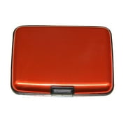 Aluminum Wallet Credit Card Holder Case for Men and Women RFID Protection Orange Color