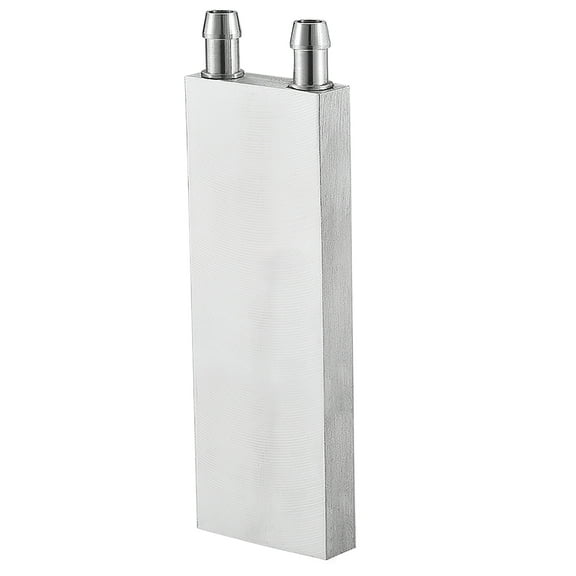 Aluminum Water Cooling Block 40x120mm Polished Heatsink w Nozzle for PC Computer CPU Graphics Radiator