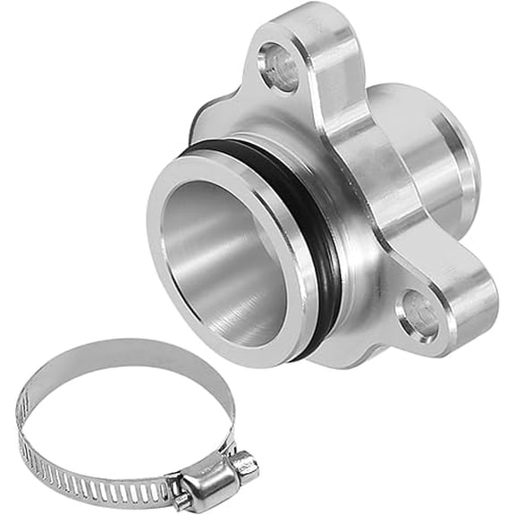 Aluminum Water Hose Fitting Upgrade Fit for BMW 1 3 5 6 7 Z4 (Engine N52 N53 N54 and N51 3.0-litre),Replaces# 11537541992 11537544638 Engine Coolant Hose Flange