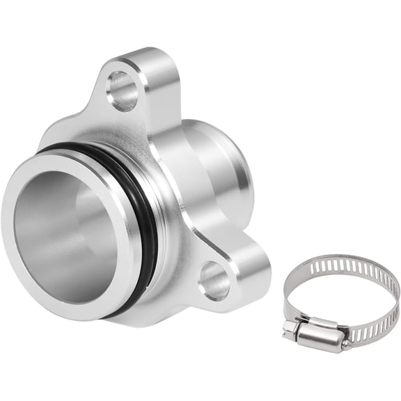 Aluminum Water Hose Fitting for BMW N51 N52 N53 N54 335i 335xi 135i 325i 330i 3.0L, Replaces 11537544638 11537541992Silver