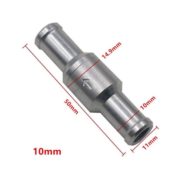 Aluminum Way Non-Return Check Valve Gasoline Accessory Replacement Replaces Spare Repair Alloy Diesel High Quality 10Mm