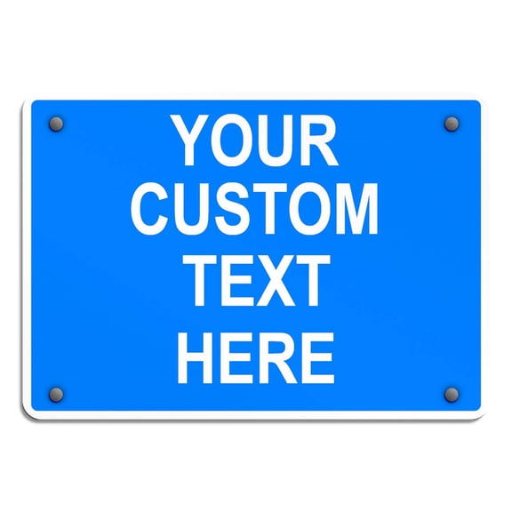 Aluminum Weatherproof Metal Sign Multiple Sizes Custom Personalized Text Here White Orange Warning Horizontal Street Signs 8x12Inches