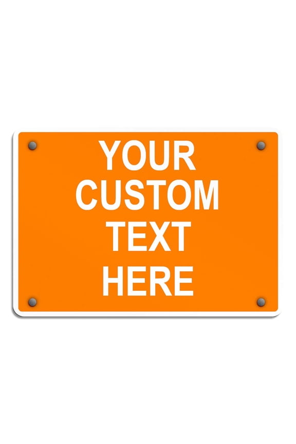 Aluminum Weatherproof Metal Sign Multiple Sizes Custom Personalized Text Here White Black Traffic Regulation Horizontal Street Signs 8x12Inches
