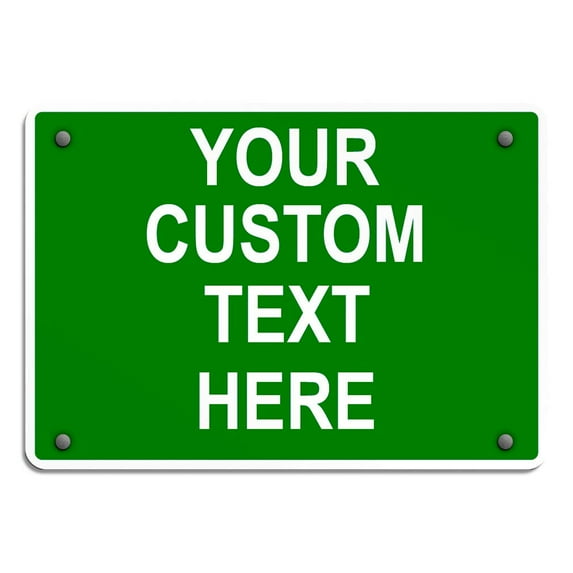 Aluminum Weatherproof Metal Sign Multiple Sizes Custom Personalized Text Here White Orange Warning Horizontal Street Signs 8x12Inches