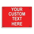 thumbnail image 1 of Aluminum Weatherproof Metal Sign Multiple Sizes Custom Personalized Text Here White Orange Warning Horizontal Street Signs 8x12Inches, 1 of 1