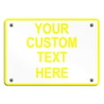 thumbnail image 1 of Aluminum Weatherproof Metal Sign Multiple Sizes Custom Personalized Text Here White Orange Warning Horizontal Street Signs 8x12Inches, 1 of 1