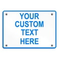 thumbnail image 1 of Aluminum Weatherproof Metal Sign Multiple Sizes Custom Personalized Text Here White Orange Warning Horizontal Street Signs 8x12Inches, 1 of 1