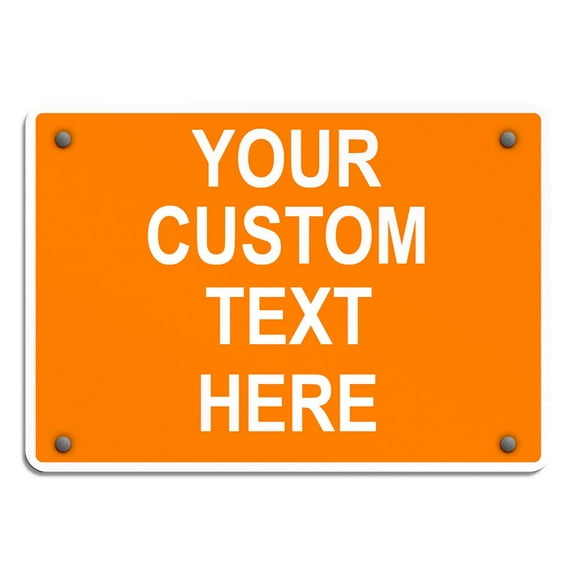 Aluminum Weatherproof Metal Sign Multiple Sizes Custom Personalized Text Here White Red Danger Horizontal Street Signs 10x7Inches