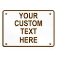 thumbnail image 1 of Aluminum Weatherproof Metal Sign Multiple Sizes Custom Personalized Text Here White Red Danger Horizontal Street Signs 10x7Inches, 1 of 5