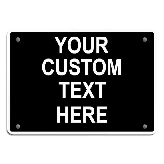 Aluminum Weatherproof Metal Sign Multiple Sizes Custom Personalized Text Here White Red Danger Horizontal Street Signs 10x7Inches