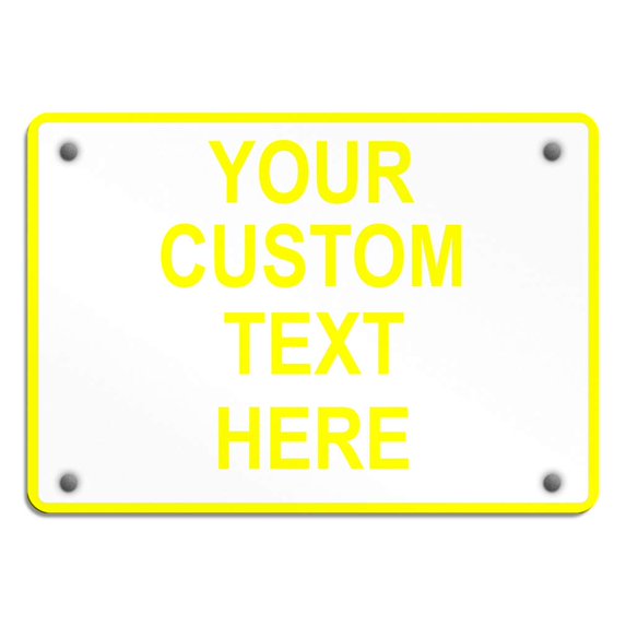 Aluminum Weatherproof Metal Sign Multiple Sizes Custom Personalized Text Here White Red Danger Horizontal Street Signs 10x7Inches