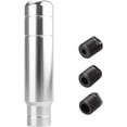thumbnail image 1 of Aluminum Weighted Manual Shift knobs, Long Stick Shift Knob Gear Shifter Knobs, Car Accessories Lever Cover Head Universal Shifter Knobs with 3 Threaded Adapters (Silver), 1 of 17