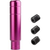 Aluminum Weighted Manual Shift knobs, Long Stick Shift Knob Gear Shifter Knobs, Car Accessories Lever Cover Head Universal Shifter Knobs with 3 Threaded Adapters (Purple)