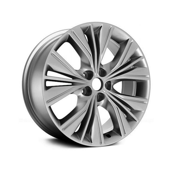 Aluminum Wheel - Bright Hyper Silver - 20 x 8.5 Inch - 45mm Offset - 120mm Offset - 15 Spoke - 5 Lug - Compatible with 2014 - 2019 Chevy Impala 2015 2016 2017 2018