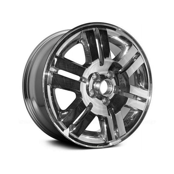 Aluminum Wheel - Chrome Cladded - 18 x 7.5 Inch - 44mm Offset - 6 Split Spoke - 5 Lug - Compatible with 2006 - 2010 Ford Explorer 2007 2008 2009