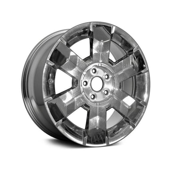 Aluminum Wheel - Chrome Cladded - 19 x 7 Inch - 5-Lug - 6-Spoke - Compatible with 2010 - 2015 GMC Terrain 2011 2012 2013 2014