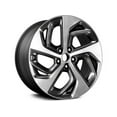 thumbnail image 1 of Aluminum Wheel - Machined and Dark Charcoal Metallic - 19 x 7.5 Inch - 10 Slot - 5 Lug - 53mm Offset - 114.3mm Bolt Pattern - Compatible with 2015 - 2018 Hyundai Tucson 2016 2017, 1 of 2