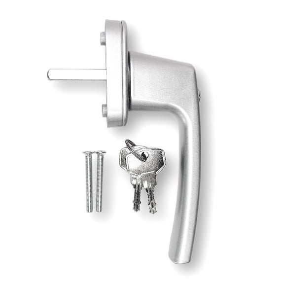 Aluminum Window Handle Lock Set, Child Safety with Key & Screws Door Security Lock set for Window & Patioes Door