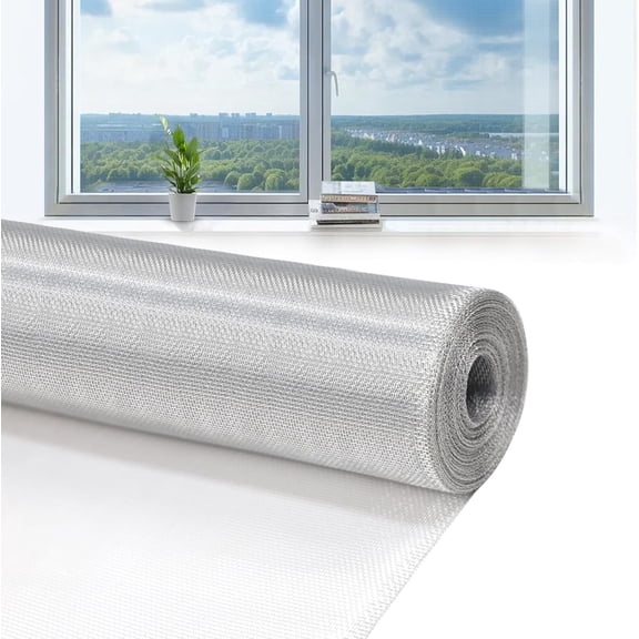 Aluminum Window Screen Mesh, 3'x25' Replacement Mosquito Net Roll for Sliding Door Repair, Insect Screening Proof for Patio, Porch, Balcony, Durable Resistant House DIY, Silver
