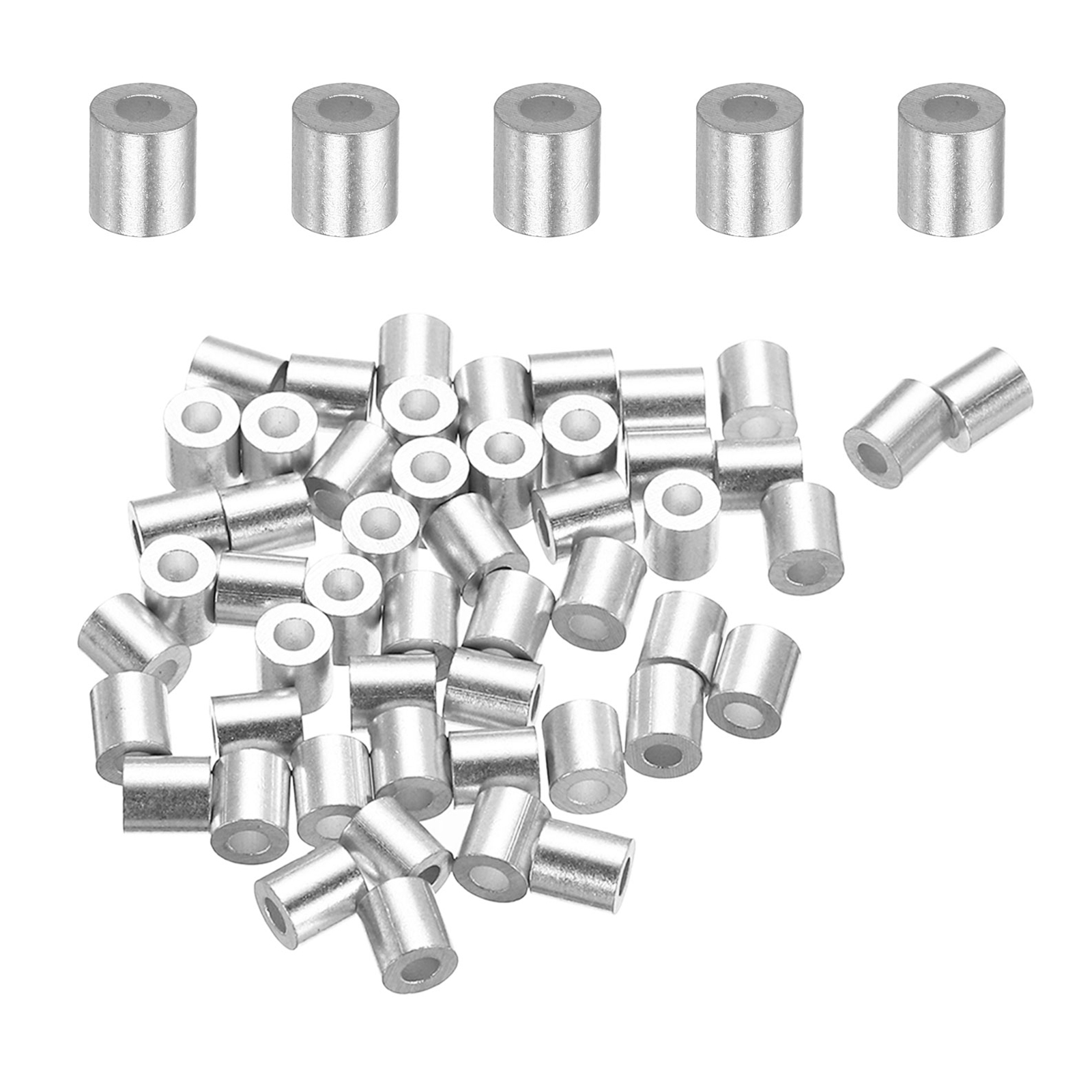 Aluminum Wire Rope Stop Sleeve Crimping Loop Sleeve Round Cable Ferrule ...