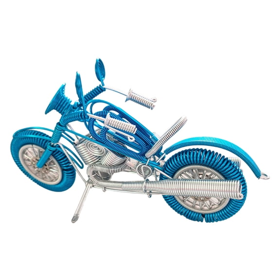 Aluminum Wire Woven Motorcycle Sculpture Model Housewarming Gift Statue Ornament