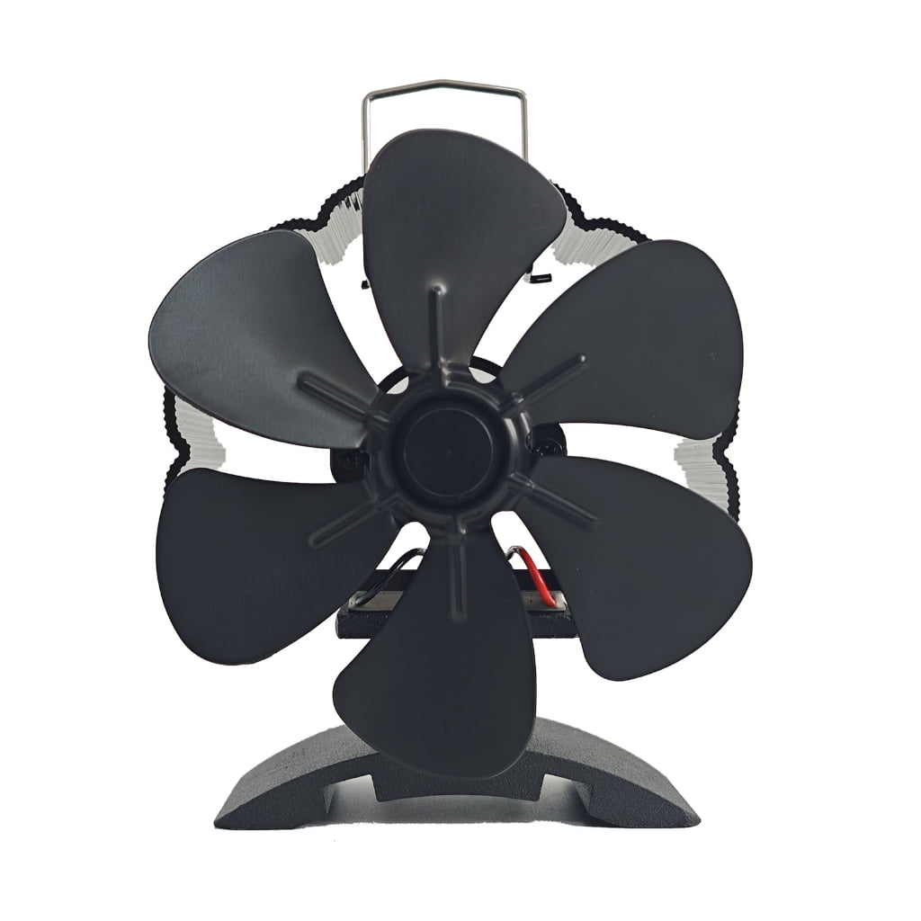 Aluminum Wood Stove Fan Small 6 Leaves Heat Powered Fireplaces Fan Heat ...