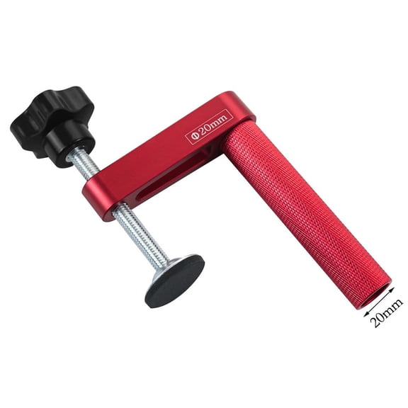 Aluminum Woodworking Hold Down Clamp Quick Release Stop for Carpenter Benchtop Clamping Tool Max 80mm Thickness Red(20mm)