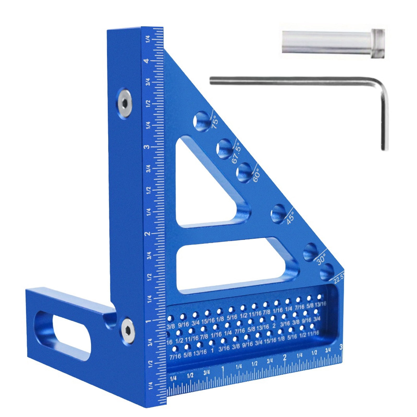 Aluminum Woodworking Protractor with Precisions Marking Holes ...